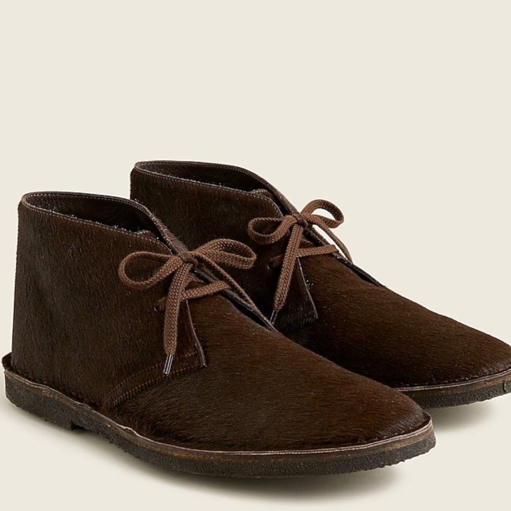 RAREST J CREW PONY HAIR MacAlister men 7/women 8.5 Desert Boot DEADSTOCK…